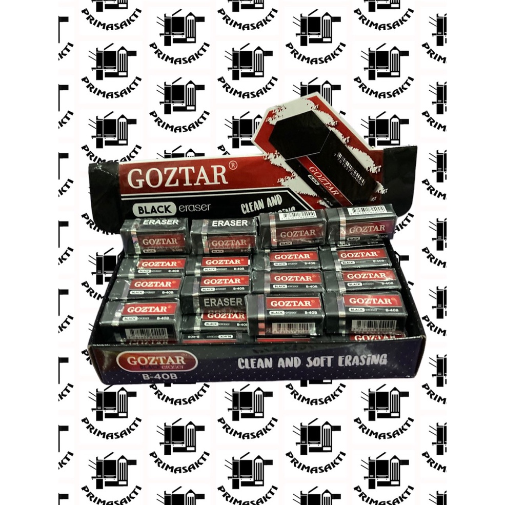 

Penghapus Pensil / Penghapus Goztar HitamB40 L [1 pak=40 biji]