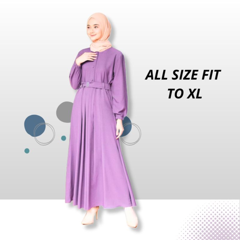 Baju Pakaian Gamis Dress Elegan Dan Mewah Syar'i Syari Muslim Muslimah Fashion Wanita Perempuan Cewe