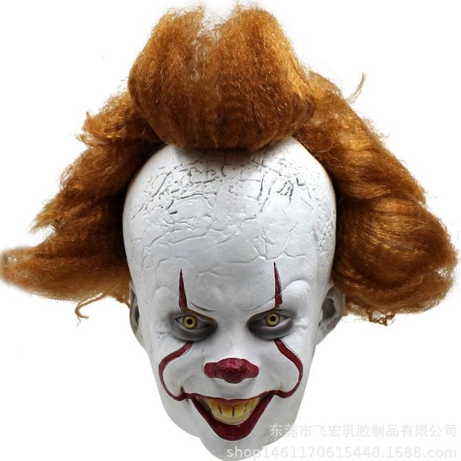 Tol-28 Topeng Latex Karet Full Head Kepala It Badut Clown Pennywise