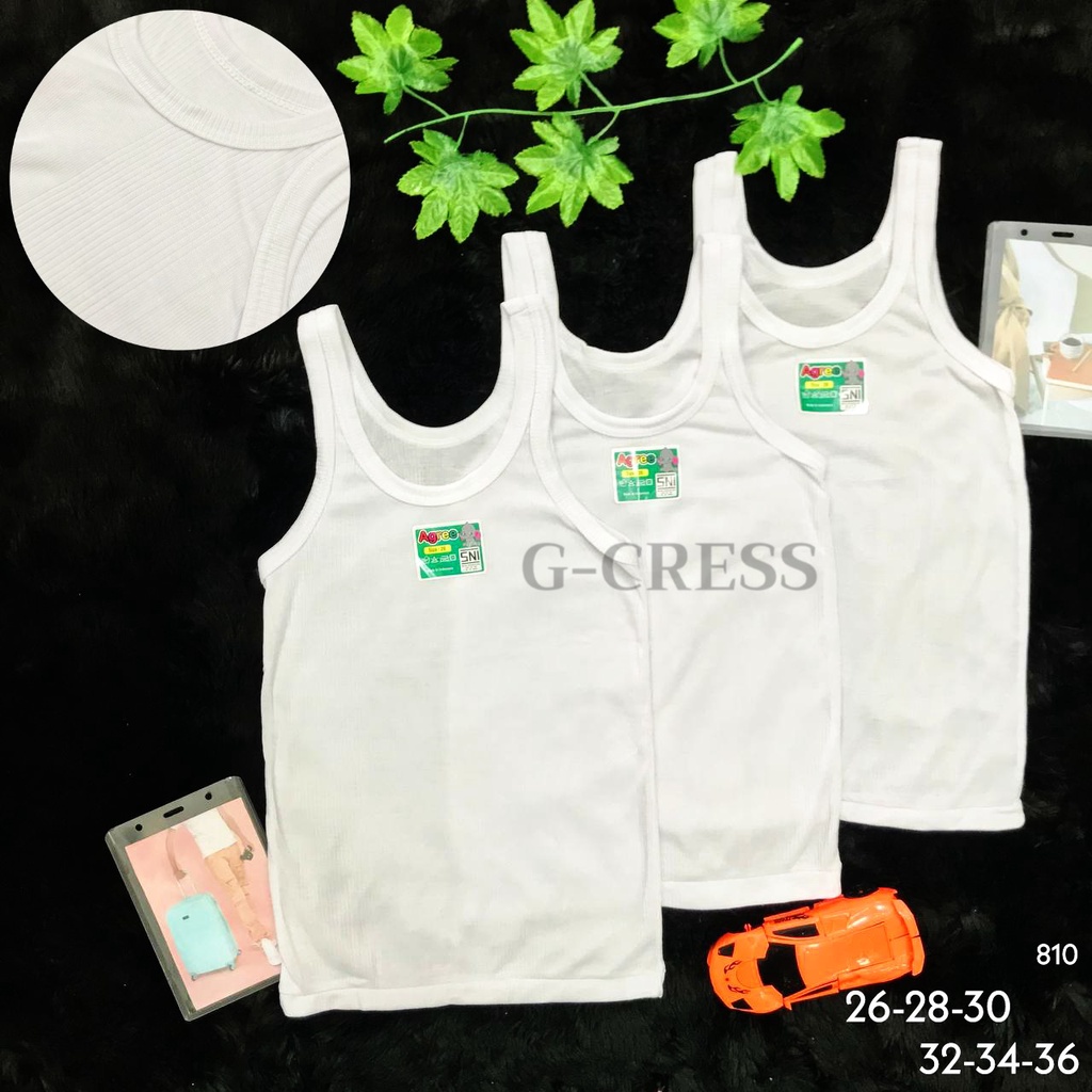 Singlet Anak/Remaja JUMBO Laki-Laki 7 - 15 Tahun 26, 28, 30, 32, 34, 36 Katun Polos Lembut Halus Ter