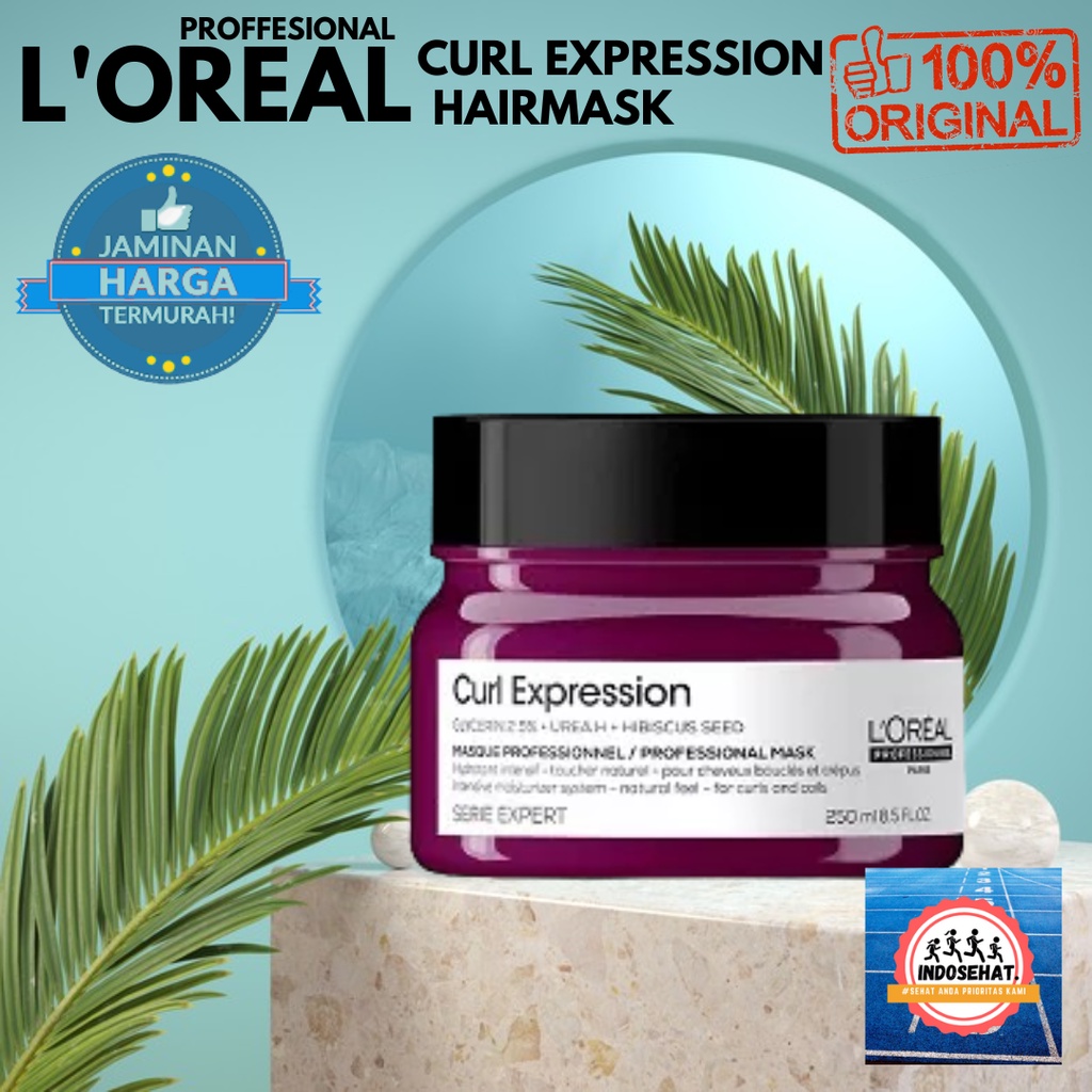 LOREAL Serie Expert Curl Expression Hair Mask - Masker Perawatan Pelembab Rambut Kusut Keriting Ikal 250 ml