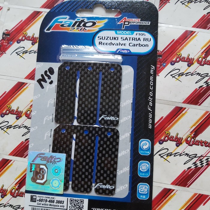 Lidah Membran Karbon Reed Valve Set Faito Racing Satria 2 T Tak Hiu