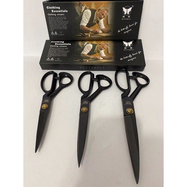 

Scissor Gunting Butterfly Gagang Karet Premium 8 Inch Gunting Kain Tajam