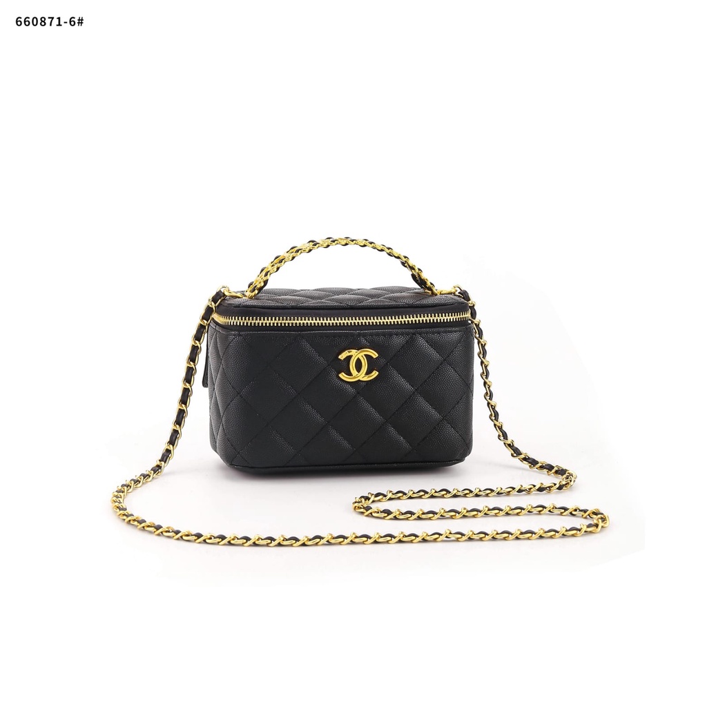 CH  Small With Caviar Sling Bag Gold Hardware 660871-6