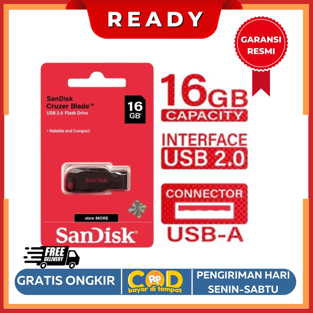 Flashdisk sandisk 16GB 100% Original