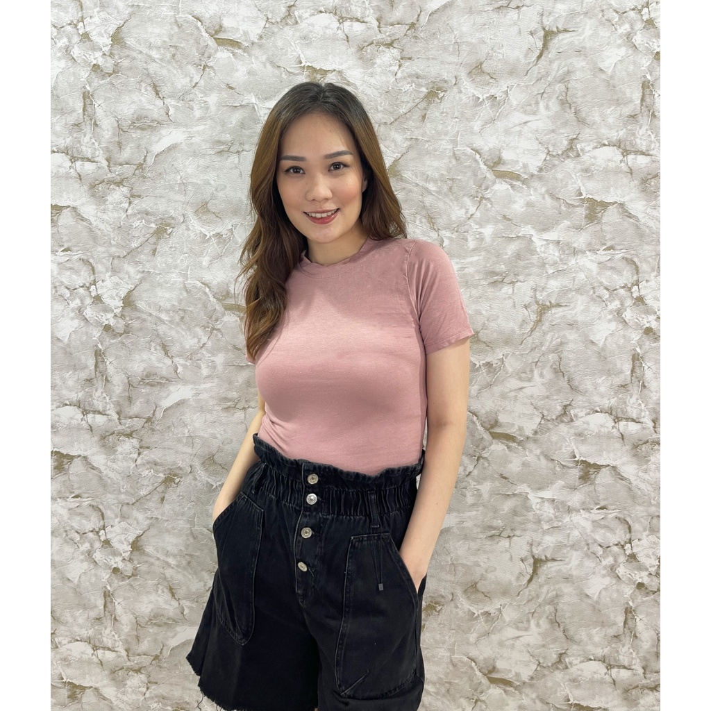 MODAVIE - MARSHA CROP TOP Kaos Crop Tee Wanita