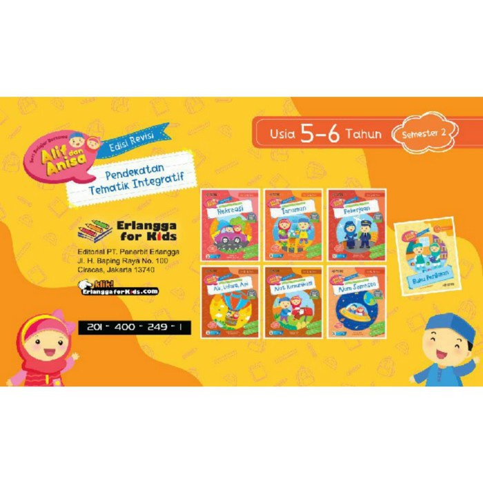 Erlangga For Kids - Paket Belajar Bersama Alif & Anisa Tematik - Revisi 5-6 TH