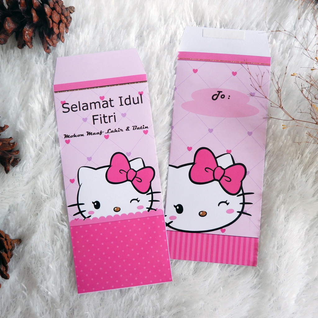 

Amplop Lebaran Idul Fitri Karakter Kartun Hello Kitty Unik dan Lucu 2025, Gratis Perekat, 1 Pack isi 10 pcs