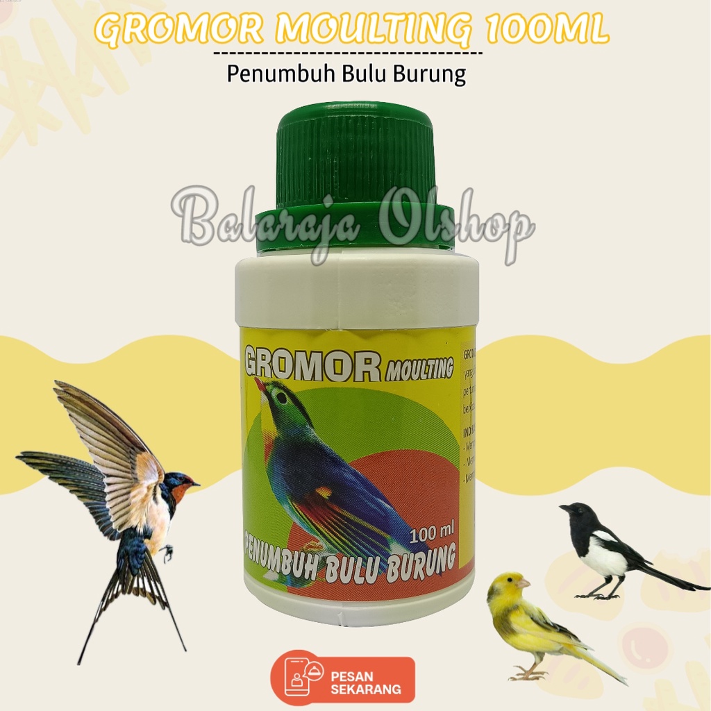 Obat Penumbuh Bulu Burung - Gromor Moulting 100 Ml Original - Menumbuhuhkan Menguatkan Bulu Menghaluskan Mengkilaukan Bulu