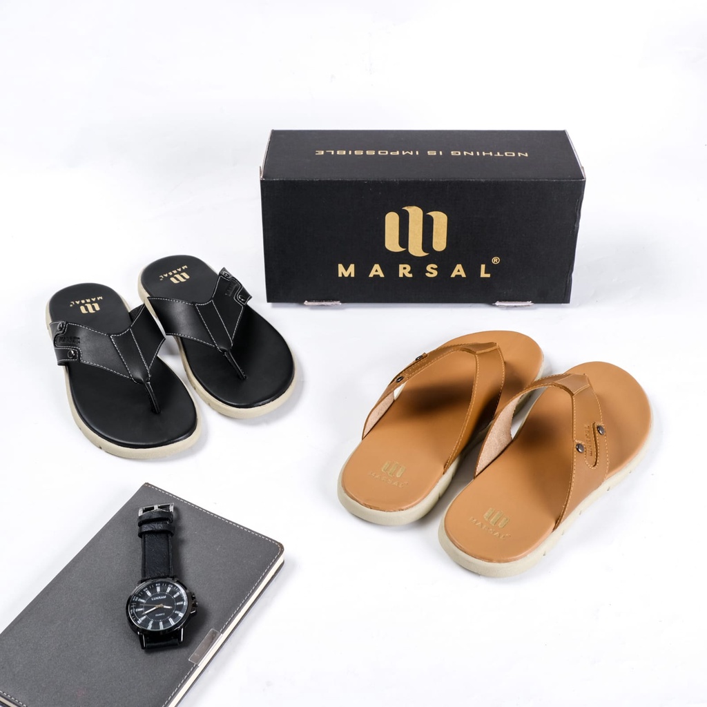 Sandal Jepit Pria Sendal MARSAL KD PIRLO 001 Sendal Kulit Pria