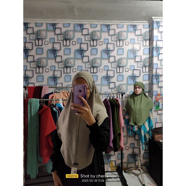 hijab instan bergo crinkle