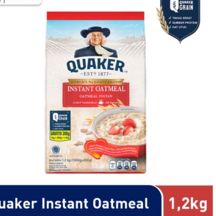 

☁ Quaker Instan Oatmeal 1200gr Merah 1.2 kg Exp 2024 ➲