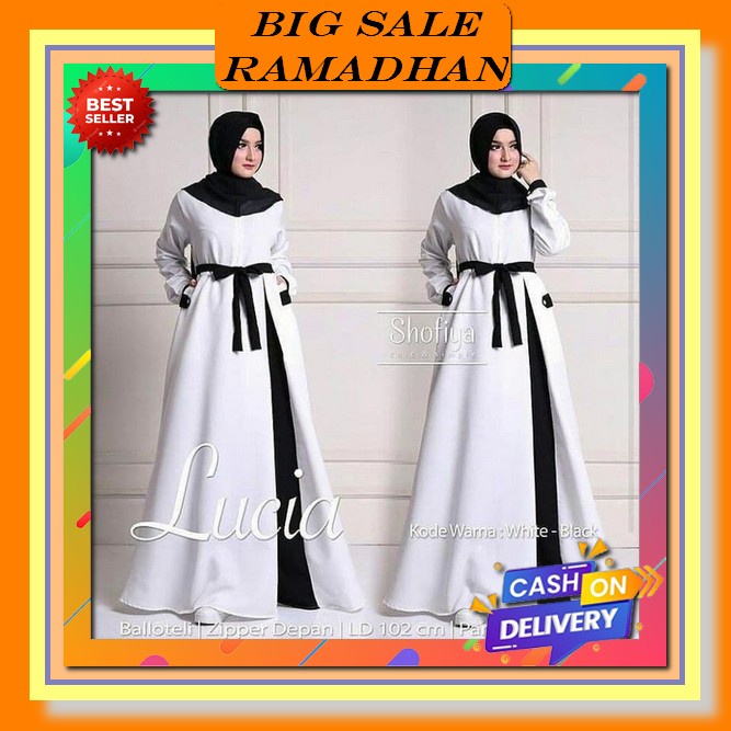 Baju Gamis Drees Stelan Pesta Lengan Panjang Wanita Remaja Dewasa Kekinian Pakaian Setelan Games Dre