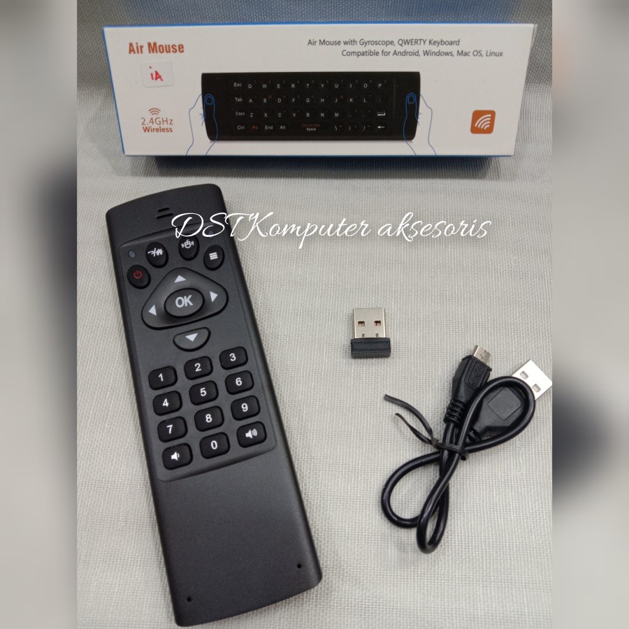 AIR MOUSE KEYBOARD WIRELESS AIR MOUSE QWERTY KEYBOARD WITH GYROSCOPE