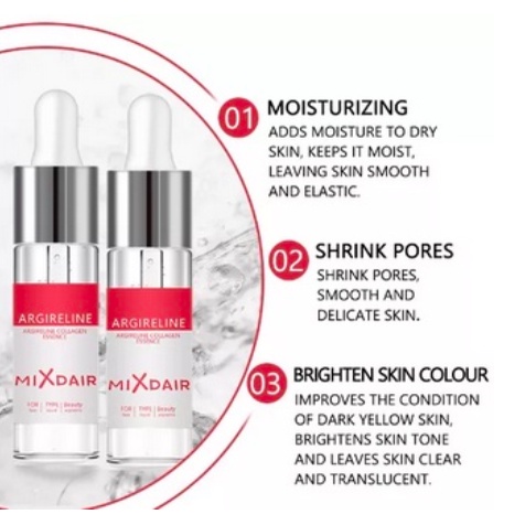 Mixdair Serum Essence Pemutih,Pelembab,Pengecil Pori-Pori,Meringankan bintik