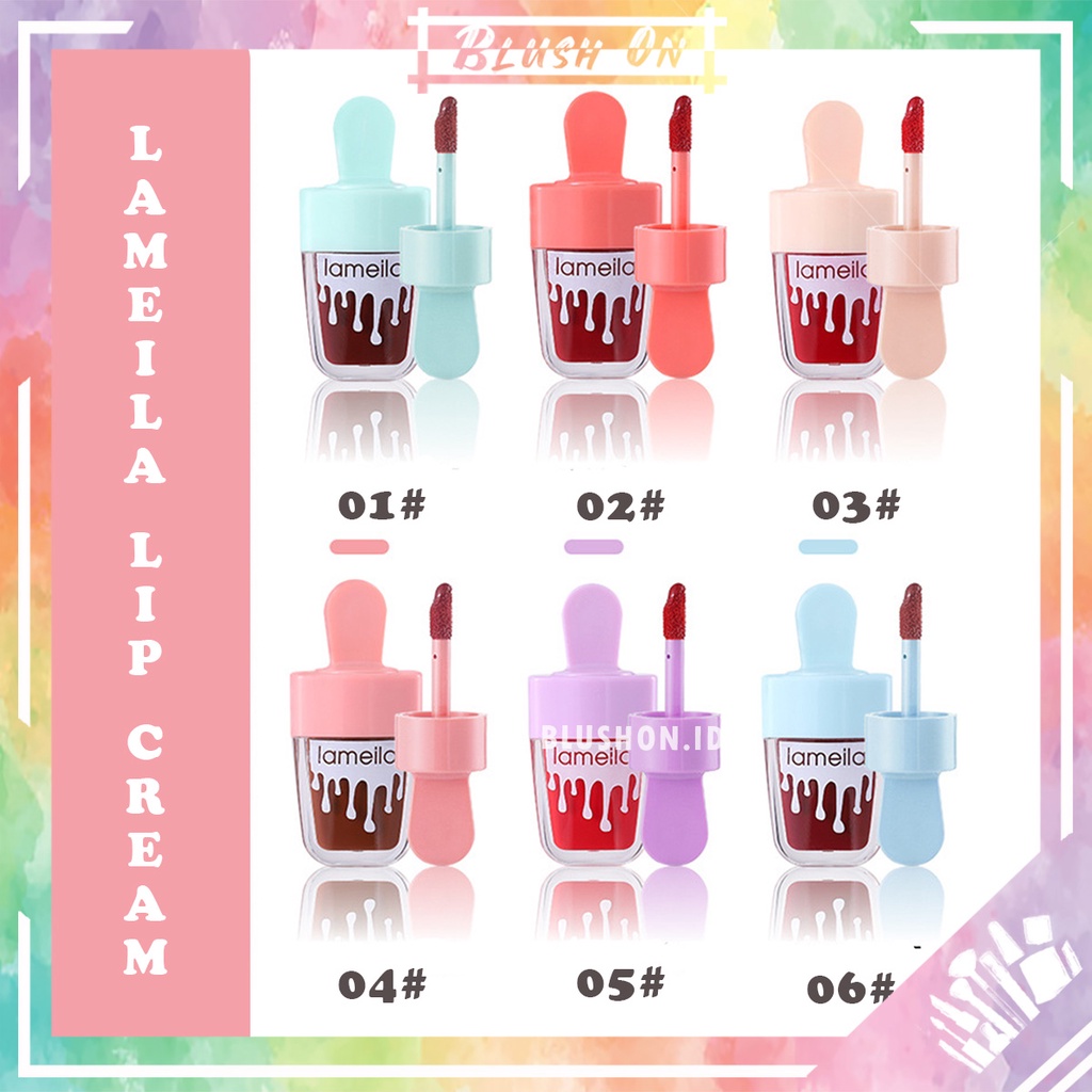 LAMEILA Liptint Ice Cream Es Krim Time Frozen Lip Glaze Lip Gloss Mosturizing Waterproof 1079