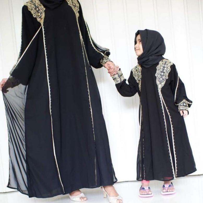 DISCOUNT  Abaya Basic Abaya Arab Saudi Hitam Abaya Dhubai Hitam Abaya Turki Hitam Motif Bordir Tarez