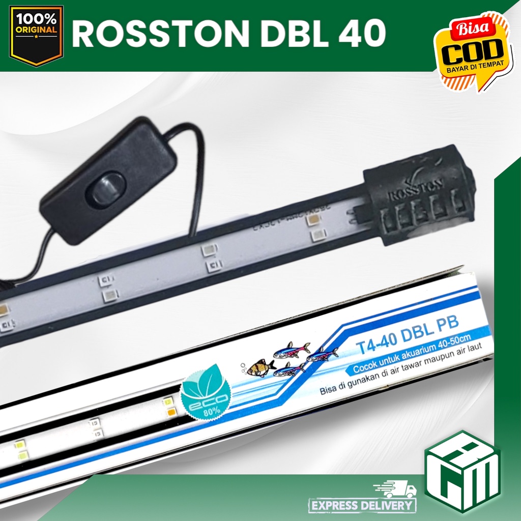 Rosston T4 40 DBL lampu led celup warna 3 in 1 aquarium kolam ikan