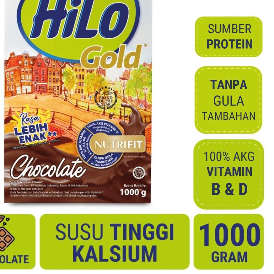 

♜ HiLo Gold Chocolate 1000 gram - Susu Tinggi Kalsium Lebih Rendah Lemak ✾