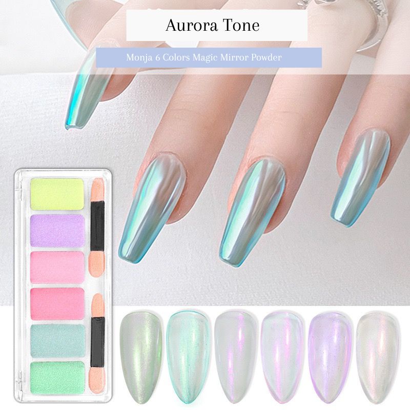 Monja Magic mirror powder / Vhrome powder nail art