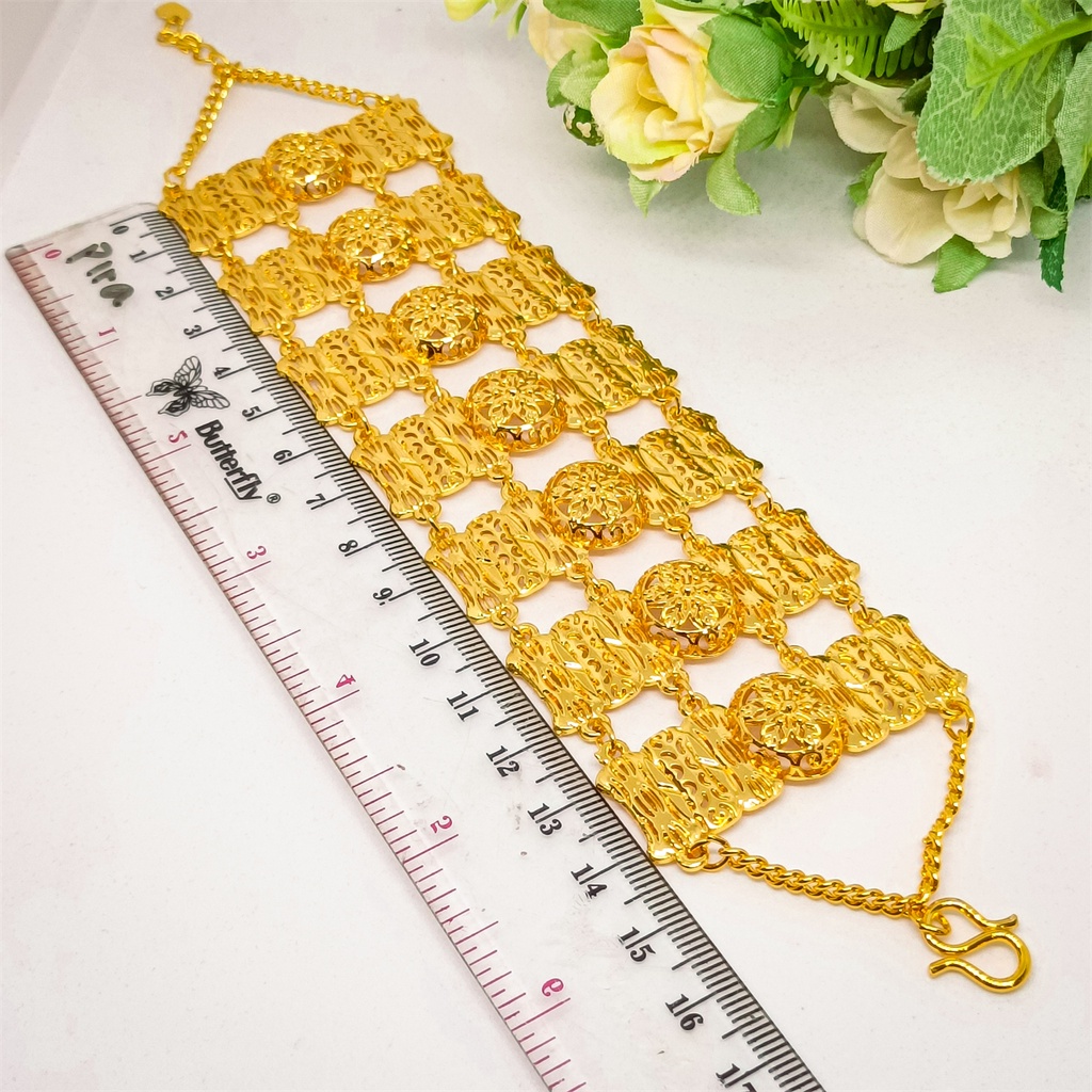 Gelang Rantai Kendari 24K fashion populer xuping perhiasan Gelang Tangan Bangle