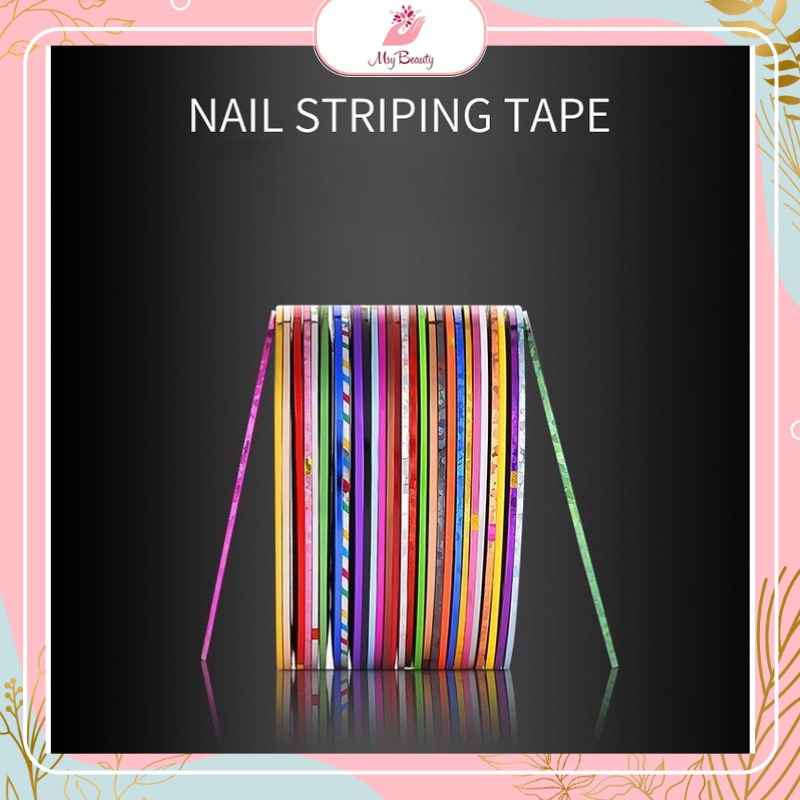MSY Stripping tape Warna / Rolls Nail Art UV Gel Tips Striping Tape Baris Sticker Dekorasi  Nail DIY