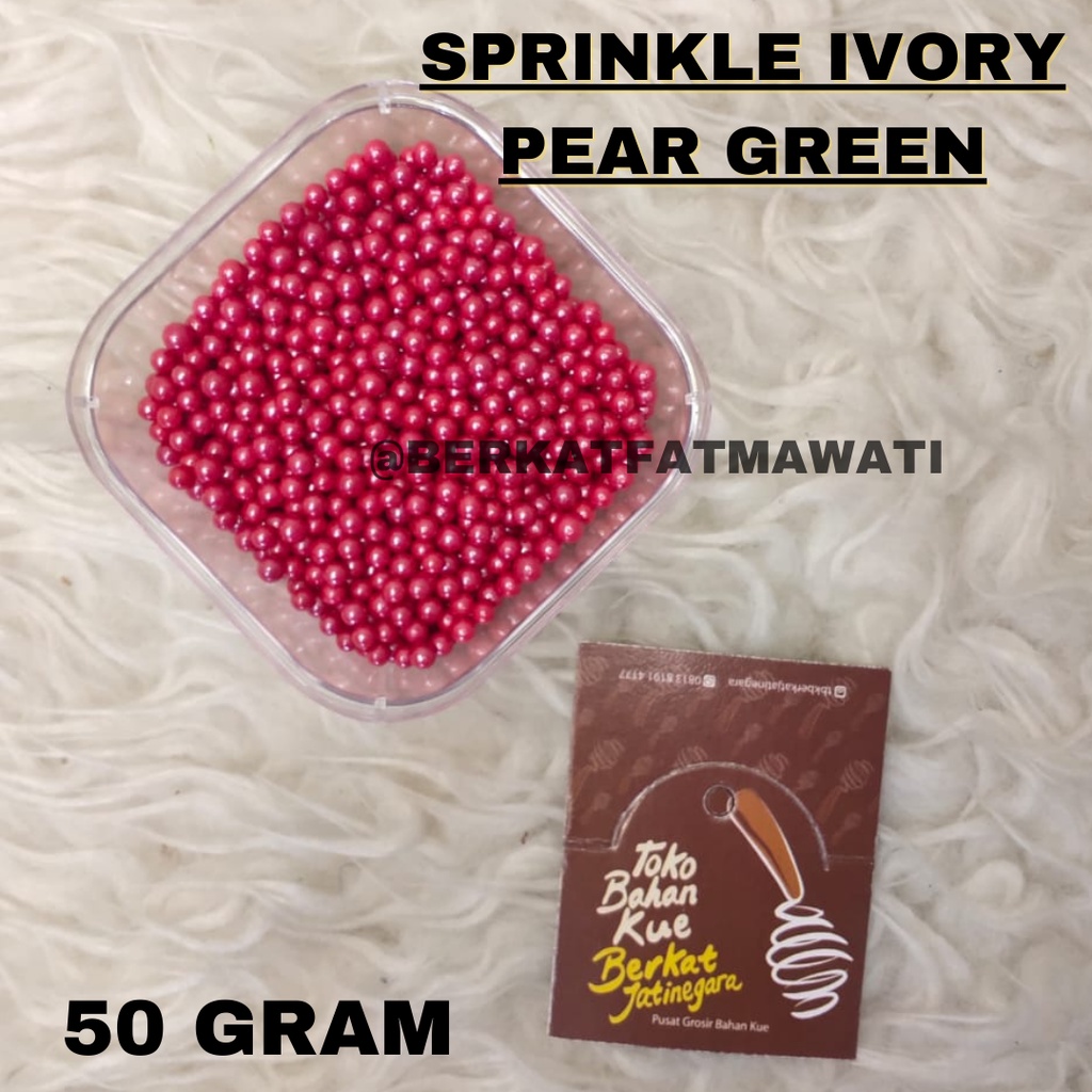

SPRINKLE KUE MUTIARA 4MM / HIASAN KUE / DEKOR KUE 50 GR
