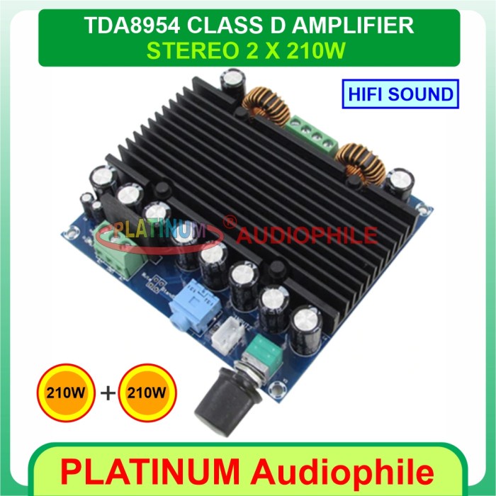 Tda8954Th Class D Amplifier Stereo 2X210W Tda8954 Amplifier 2X210W