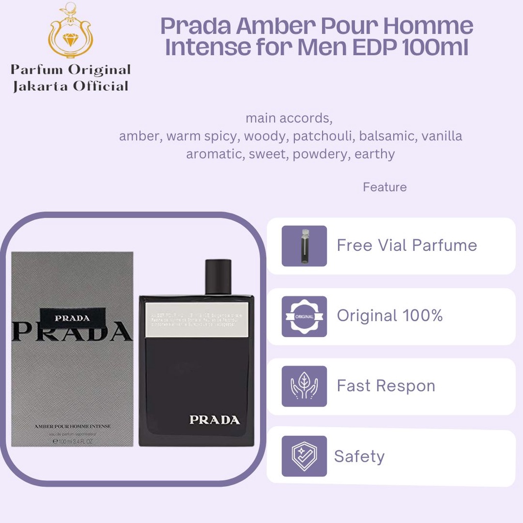 Parfum Parfume Perfume Asli Perawatan Kecantikan Original Import Branded Pria Laki laki Cowok Prada 