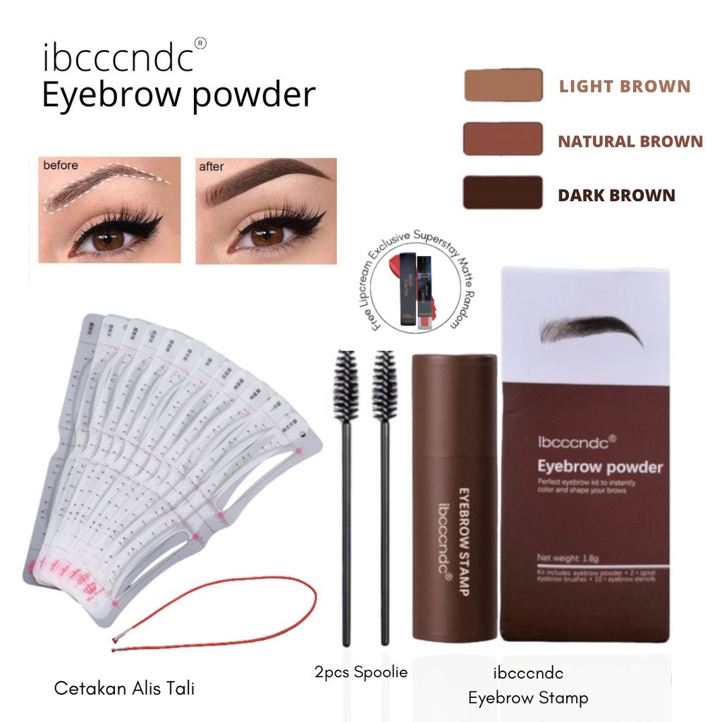 PAKET BUNDLING HEMAT EYEBROW STAMP DAN CETAKAN TALI FREE LIPCREAM EXCLUSIVE