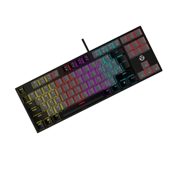 Fantech Atom MK876 RGB Mechanical Keyboard TKL Gray (Red/Blue Switch)