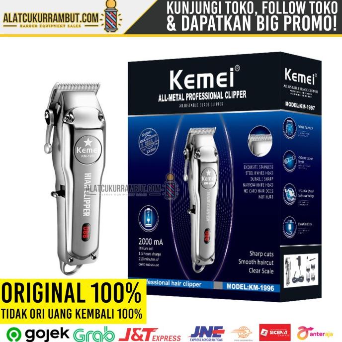 Kemei 1996 Alat Cukur Mesin Cukur Rambut Hair Clipper Kemei Original