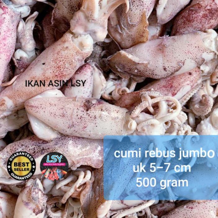 

☃ ikan asin cumi rebus/sotong rebus size jumbo 500gr ♩