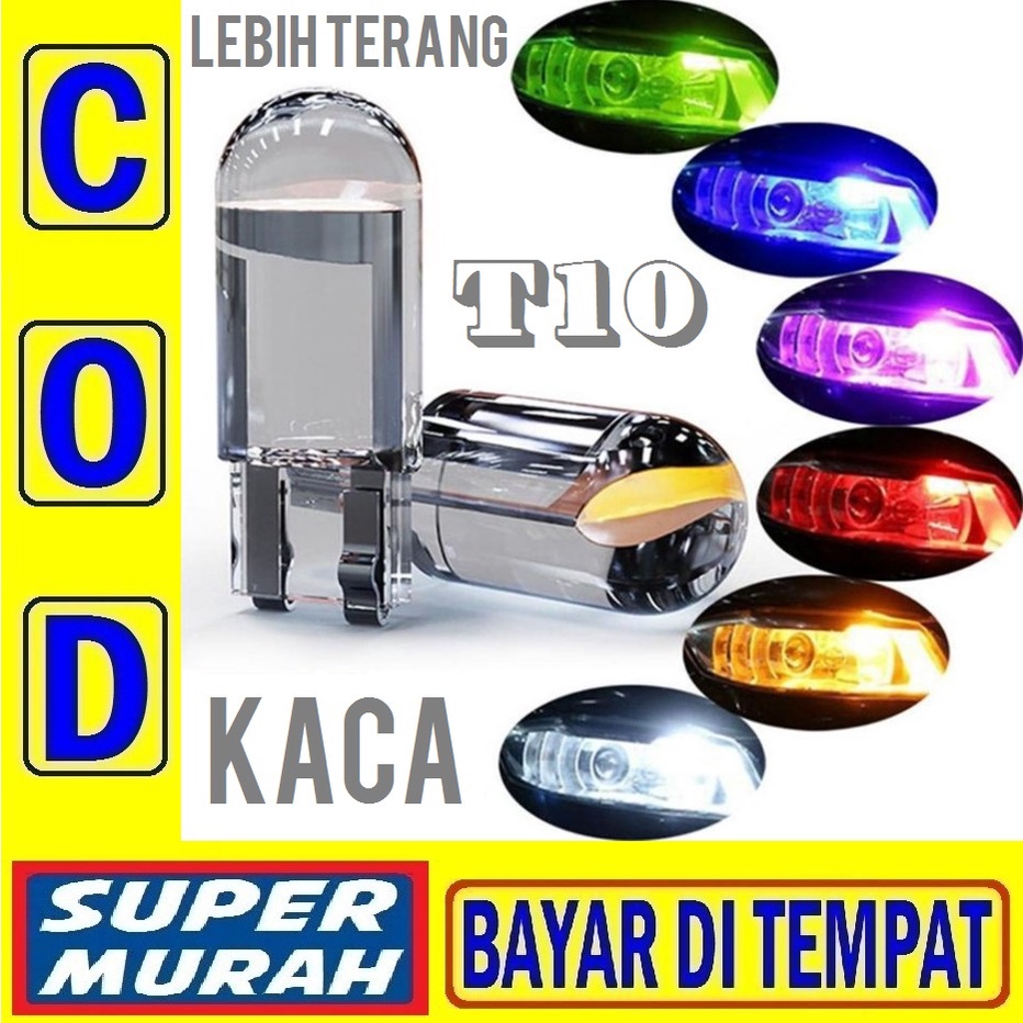 RAK 1D Led Kaca T10 Lebih Lampu Sen Senja Speedometer Kabin Bagasi Full Resin 360 W5w Terang Super B