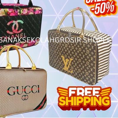☚ TRAVEL BAG SUPER KANVAS KARAKTER + TALI SELEMPANG / Tas travel / Travel bag / Tas mudik / Tas leba