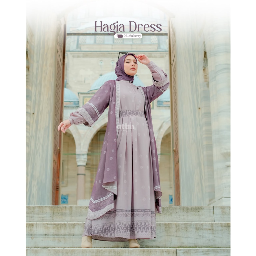 GAMIS MOTIF PLUS OUTER | HAGIA DRESS BY ATTIN