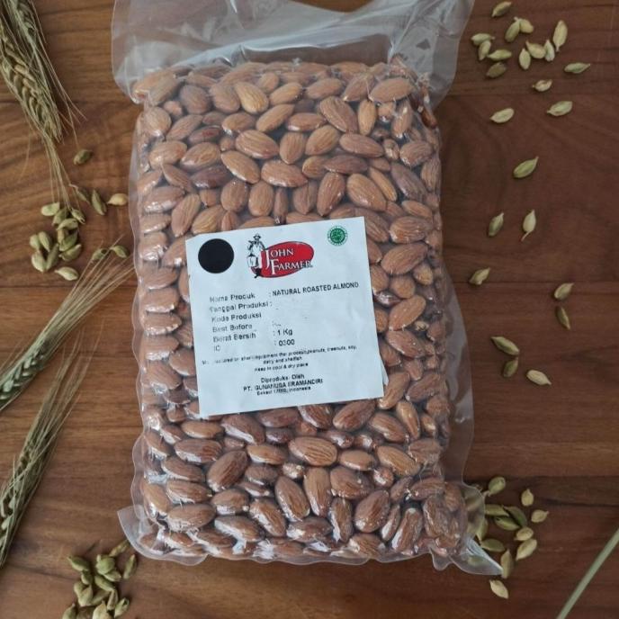 

Natural Whole Roasted Almond / Almond Utuh Panggang 1kg vacum