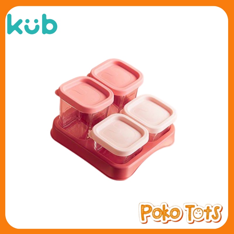 KUB Baby Glass Food Container Set Wadah Penyimpanan Makan Bayi KUB