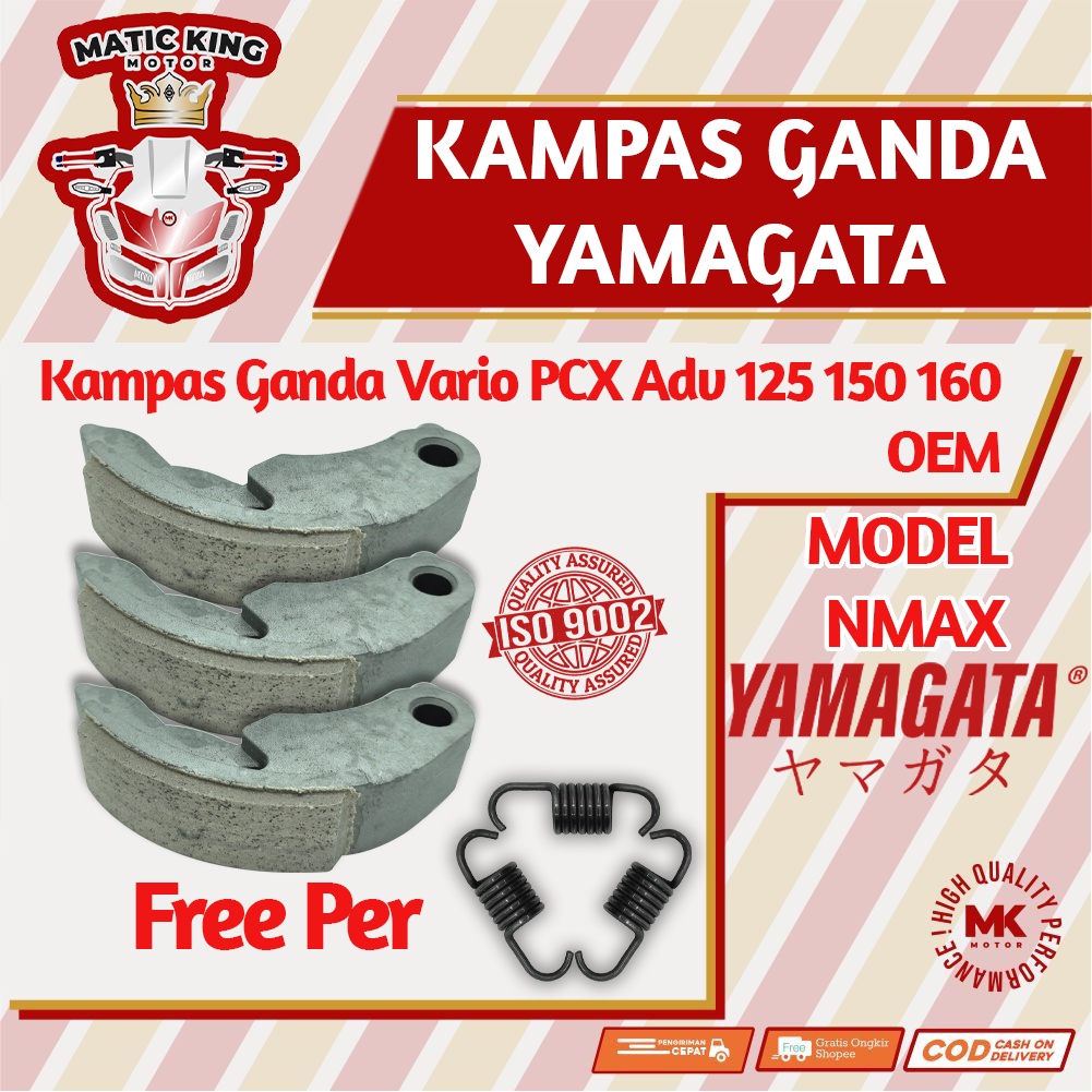 Kampas Ganda Kopling Honda Vario PCX ADV 125 150 160 Tipe Nmax 2DP Yamagata