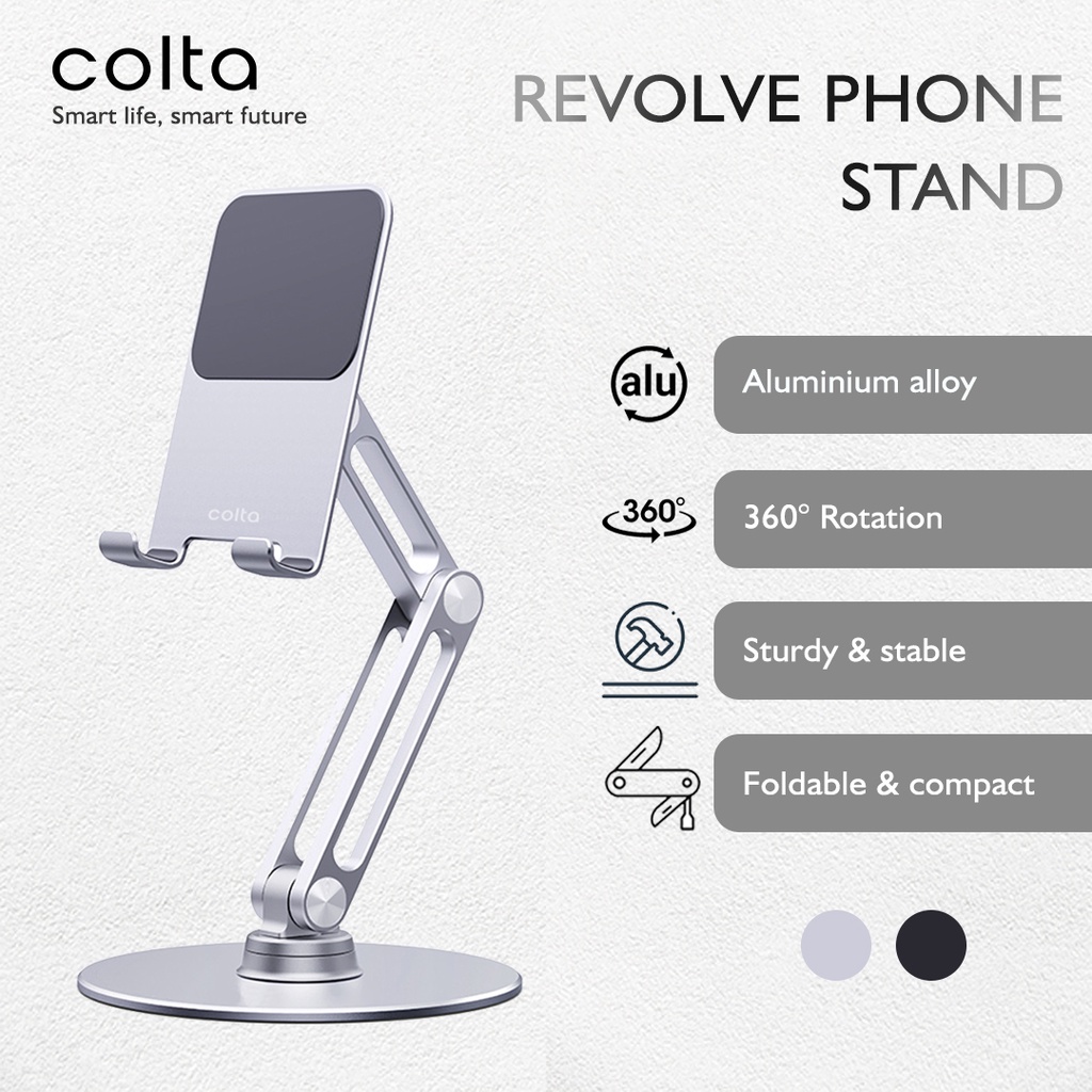 Colta P5 360 Revolve Phone/Tablet Stand Holder Circle Aluminium Tab Dudukan