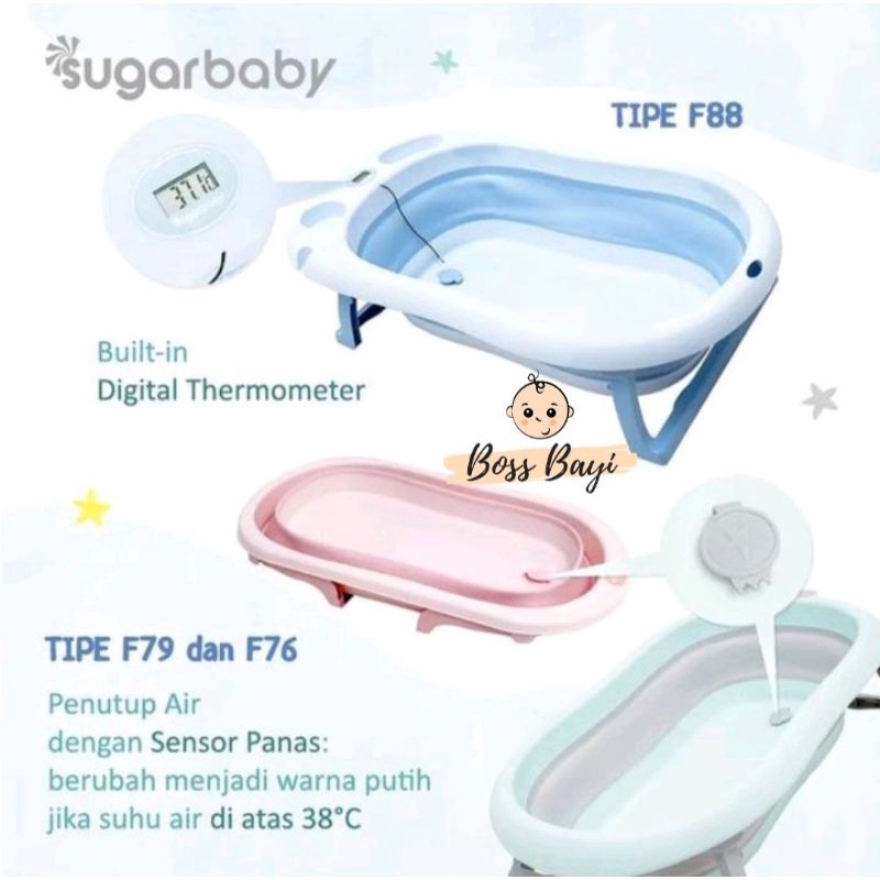 SUGAR BABY - Foldable Bathtub F76 | F79 | F88 (Bak Mandi Lipat Bayi)