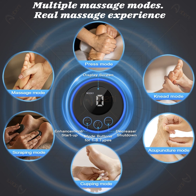 Abeni EMS Pijat Kaki Pad Mat  / EMS Foot Massager/ Mat Akupunktur /Meningkatkan Sirkulasi Darah Meredakan 8 Mode 19 Gigi