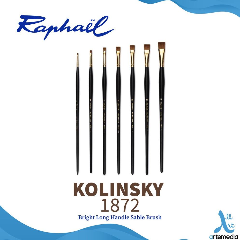 

Kuas Lukis Raphael 1872 Bright Kolinsky Gold Sable Brush Long Handle