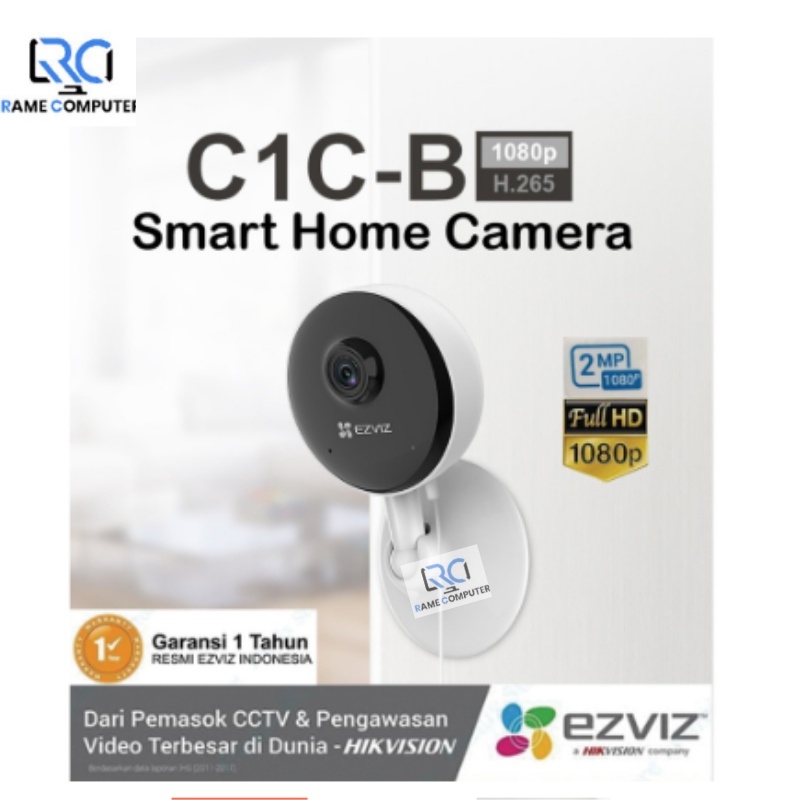 CCTV Smart Indoor IP Wi-Fi Camera EZVIZ C1C-B H265 Full HD 1080p 2MP Wide Angle Night Vision