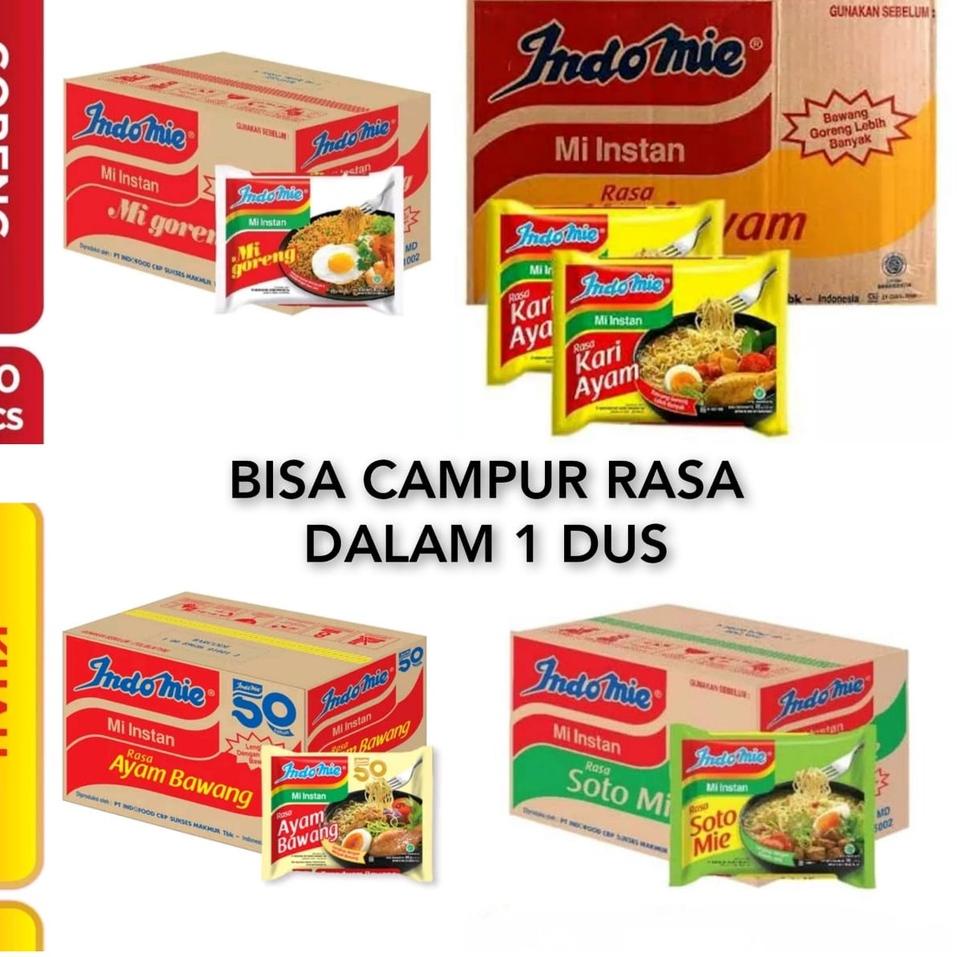 

8.8 SB Collection Indomie Goreng , Indomie Soto , Indomie Ayam Bawang, Kari 1 karton / 1 Dus isi 40 Pcs / Bisa Campur