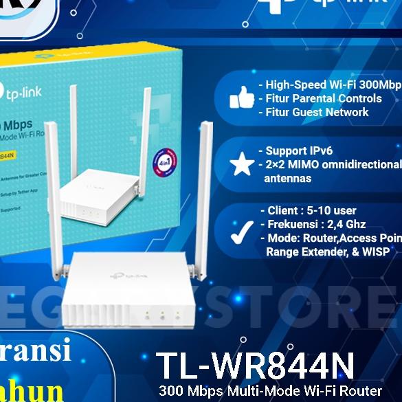 ♙ Tp-Link TL-WR844N Pengganti Tenda N301 Wireless 300 Mbps Multi-Mode Router ✿