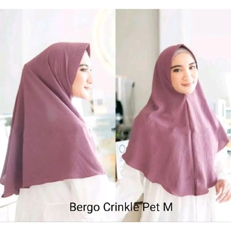 BERGO CRINKLE PET (M)/HIJAB INSTAN CRINKLE/ HIJAB DAILY CRINKLE