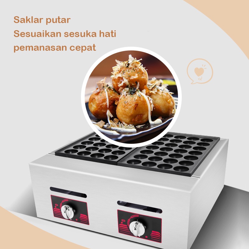 ⭐Newest⭐28/56 Lubang GAS TAKOYAKI BAKER / MESIN PEMBUAT TAKOYAKI / MESIN CETAKAN KUE CUBIT / Panci Bakso