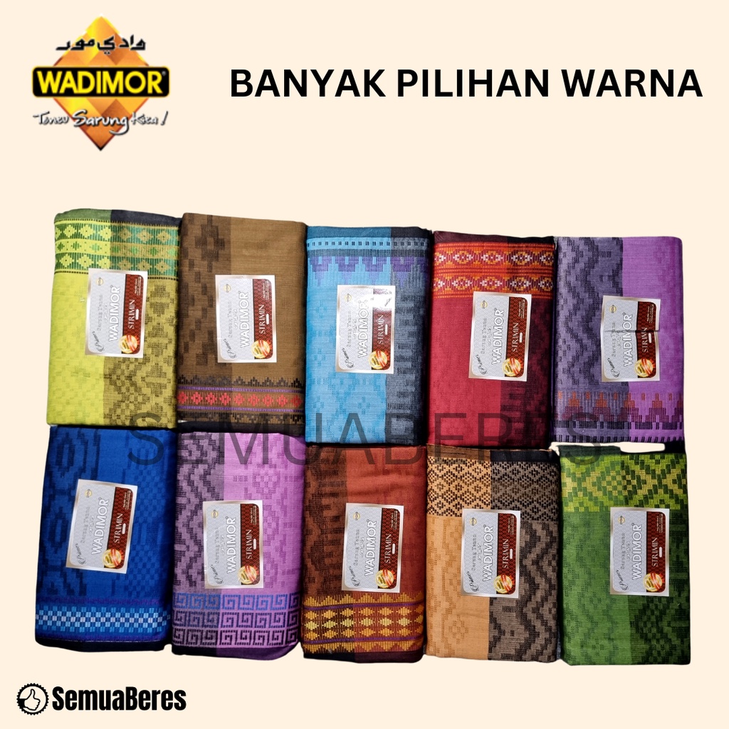 Sarung Wadimor STRIMIN PREMIUM - Kain Tenun Dewasa Pria Laki Cowo Sholat Solat