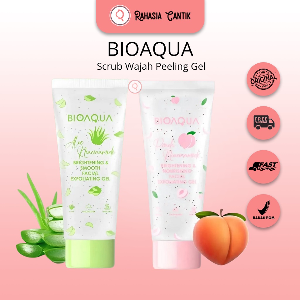 Jual BIOAQUA Scrub Wajah Peeling Gel Niacinamide Brightening & Smooth